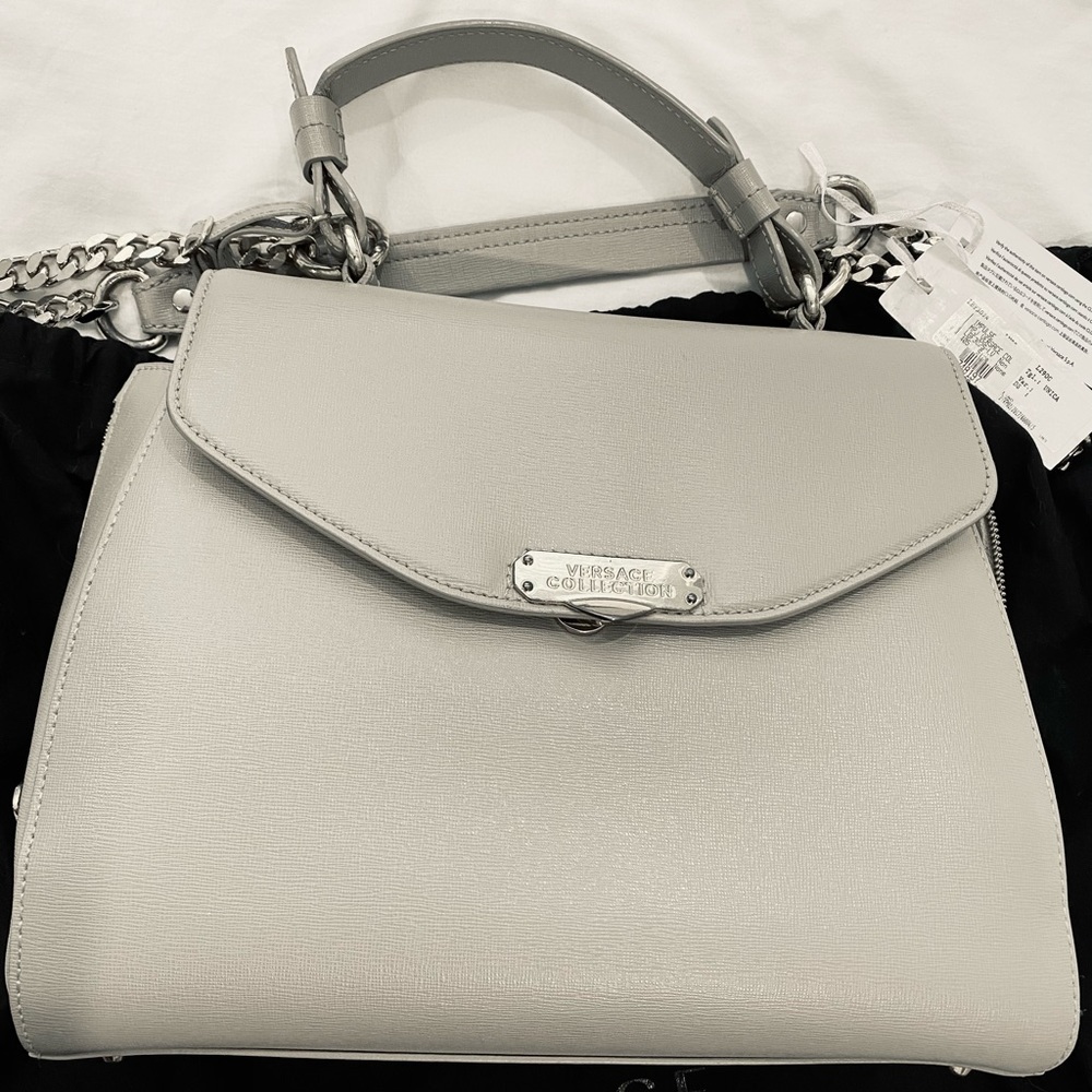 Authentic Versace Taupe Tote Bag